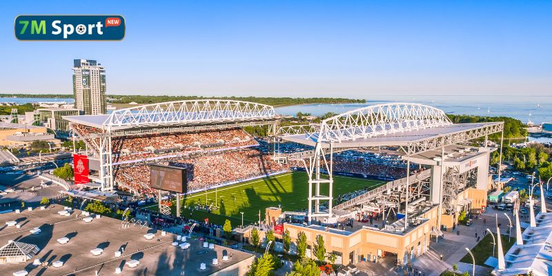 Sân vận động BMO Field (Toronto) - Sân đấu nằm bên hồ Ontario
